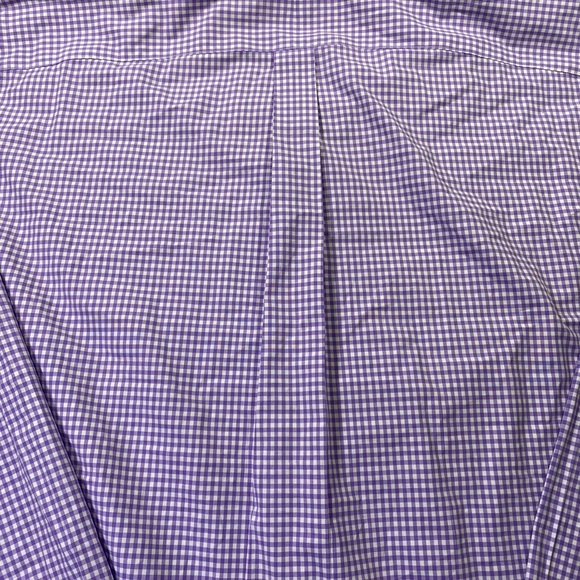 Polo Ralph Lauren Purple Gingham Men's Dress Shirt Classic Fit Long Sleeve 3XLT - Picture 9 of 12